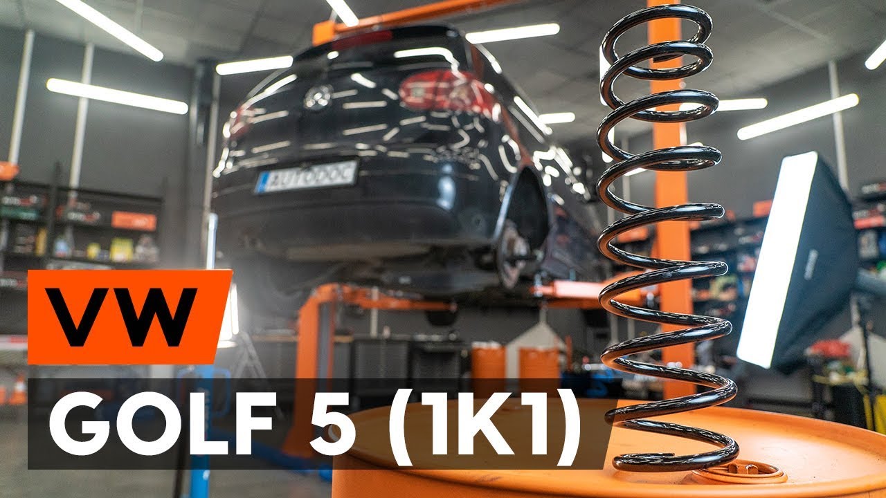 Cómo cambiar los muelles de suspensión traseros en VW GOLF 5 (1K1) [VÍDEO TUTORIAL DE AUTODOC]