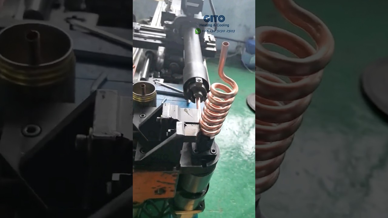 Making A Spiral Copper Tube Coil by CNC Pipe Push Bending Machine