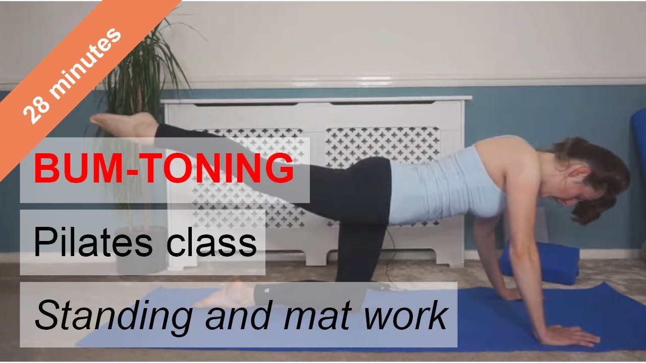 Bum toning Pilates workout | Standing and mat work | Pilates Live