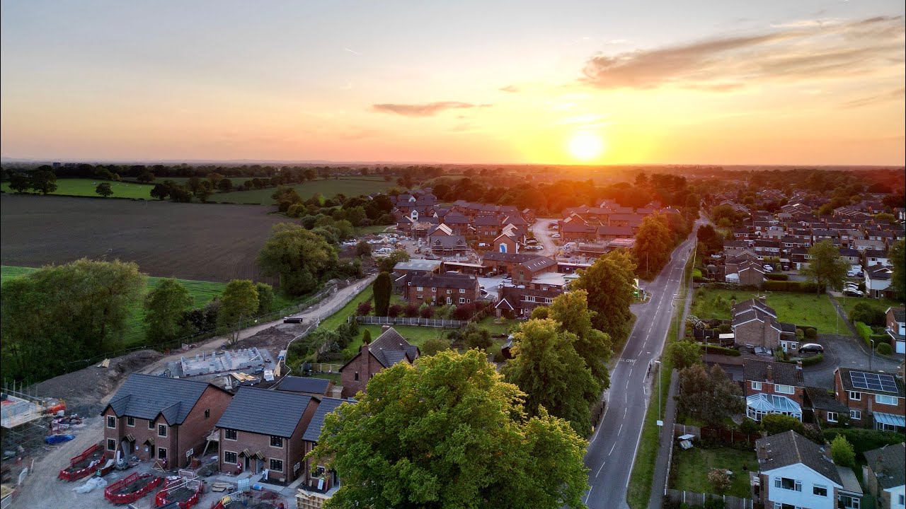 4K drone footage of farmers fields surrounding Astbury, Cheshire. Shot on DJI mini 3 pro