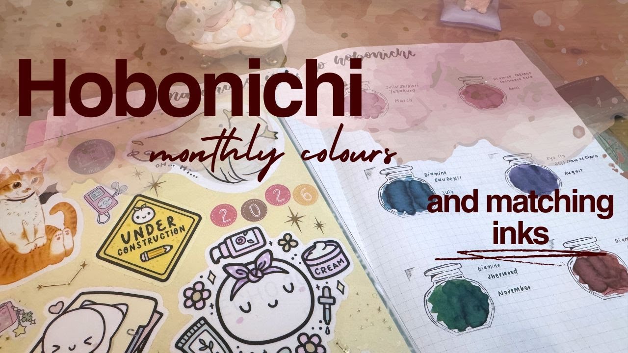 Matching Fountain Pen Inks To The Hobonichi Monthly Colors