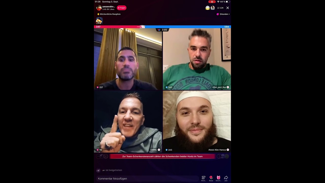 irfan, yasser, Abdul Alim,Izrail Ex-Muslime vs Ex-Christ 😮| Tik Tok LIVE