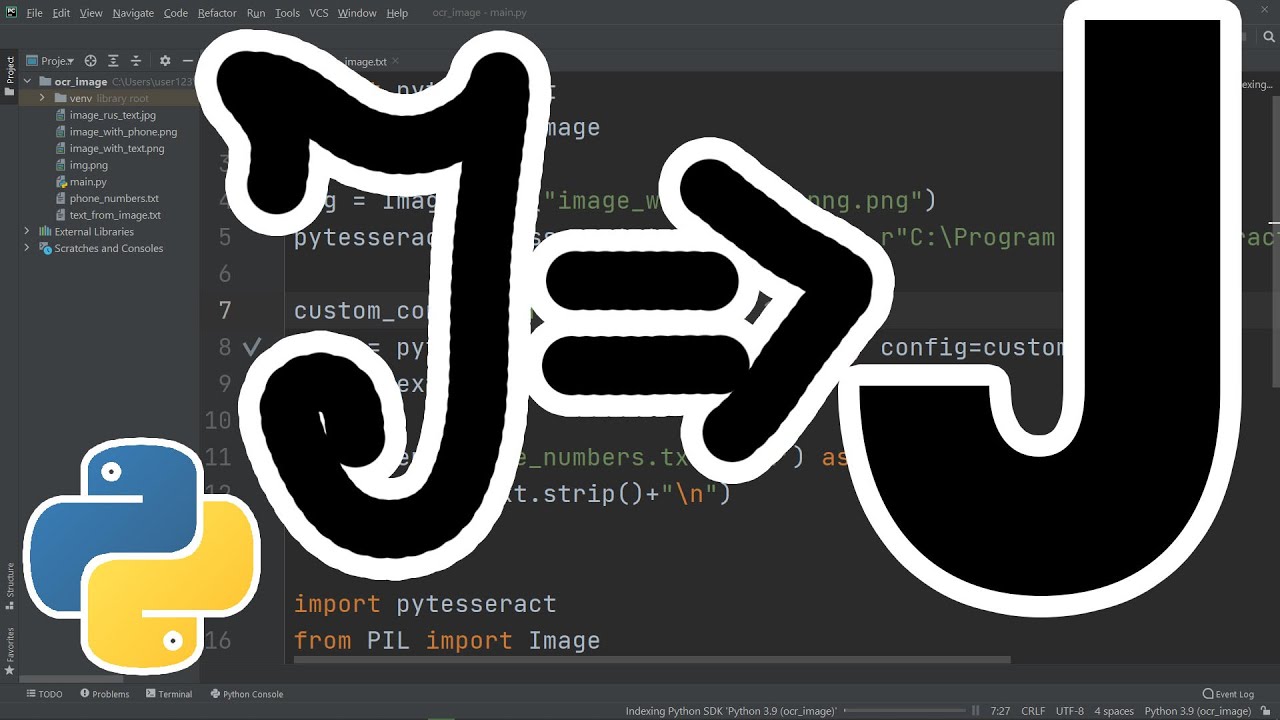 Как распознать текст с картинки / уроки Python