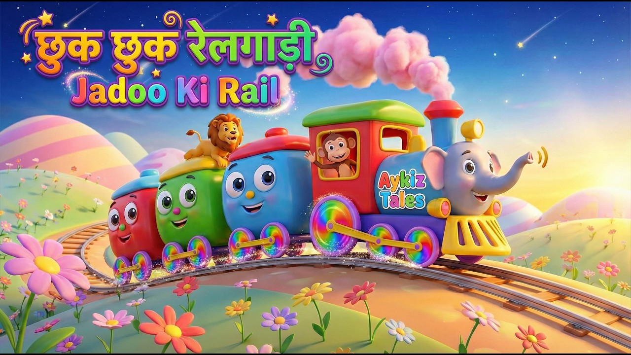 Jadoo Ki Rail 🚂| छुक छुक रेलगाड़ी #hindirhymes #kidssongs #train