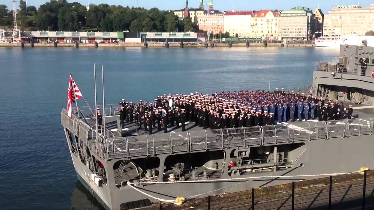 Kashima, flag hoisting in Helsinki