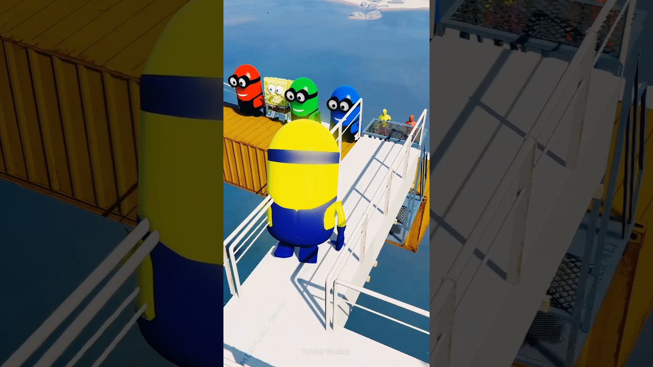 GTA 5 Epic Funny Minions - Ragdoll Jump/Fails Ep 657 #shorts​