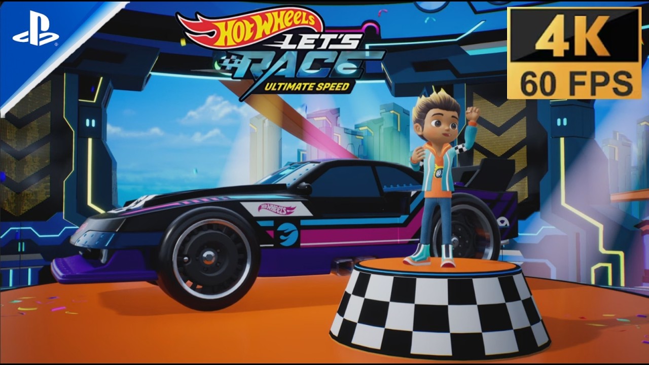 Hot Wheels Let's Race Ultimate Speed, геймплей на PS5 в разрешении 4K.
