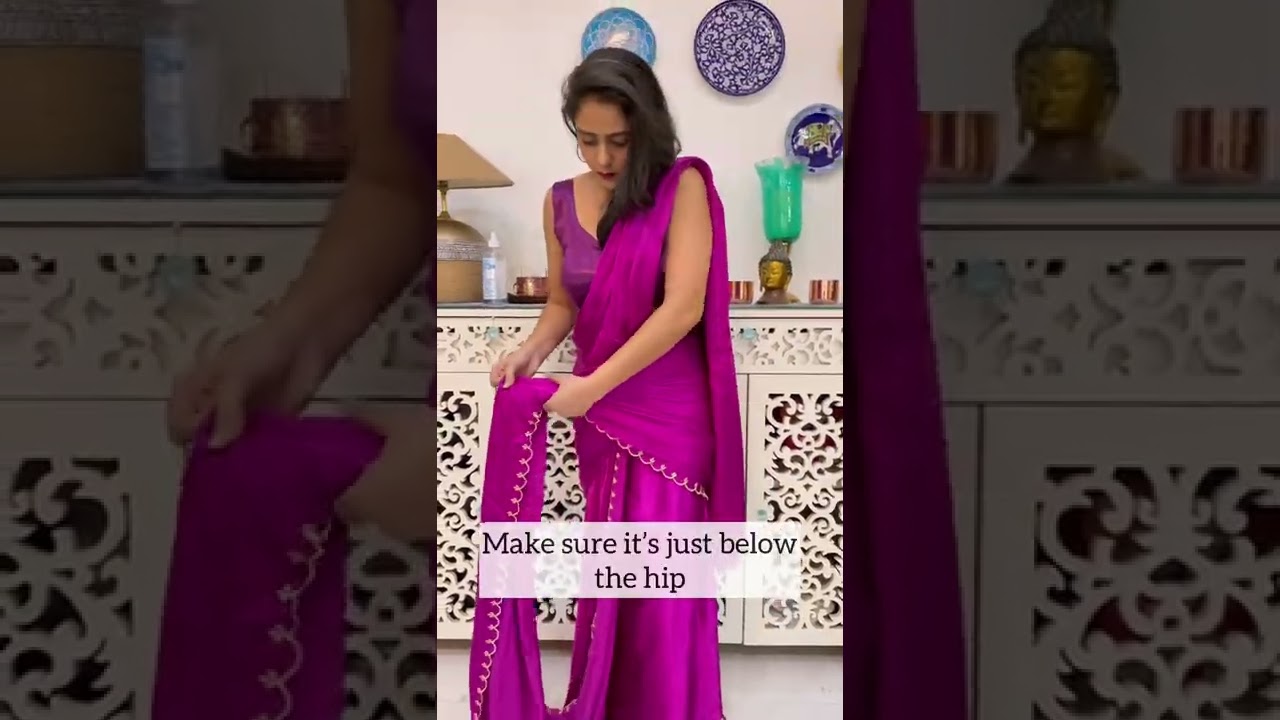 Bollywood style saree draping
