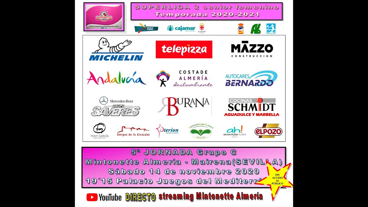 SUPERLIGA FEMENINA 2. JORNADA 5. MINTONETTE ALMERIA - MAIRENA VOLEY CLUB