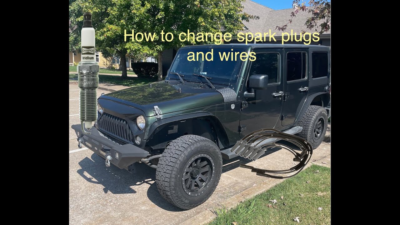 DIY spark plug and wire change on a Jeep JK.