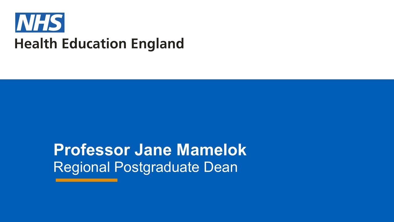 Professor Jane Mamelok's update for doctors in training