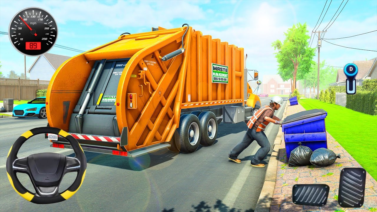 🚚 Realistic Garbage Truck 3D | Waste Collection Simulator 🧹🔥