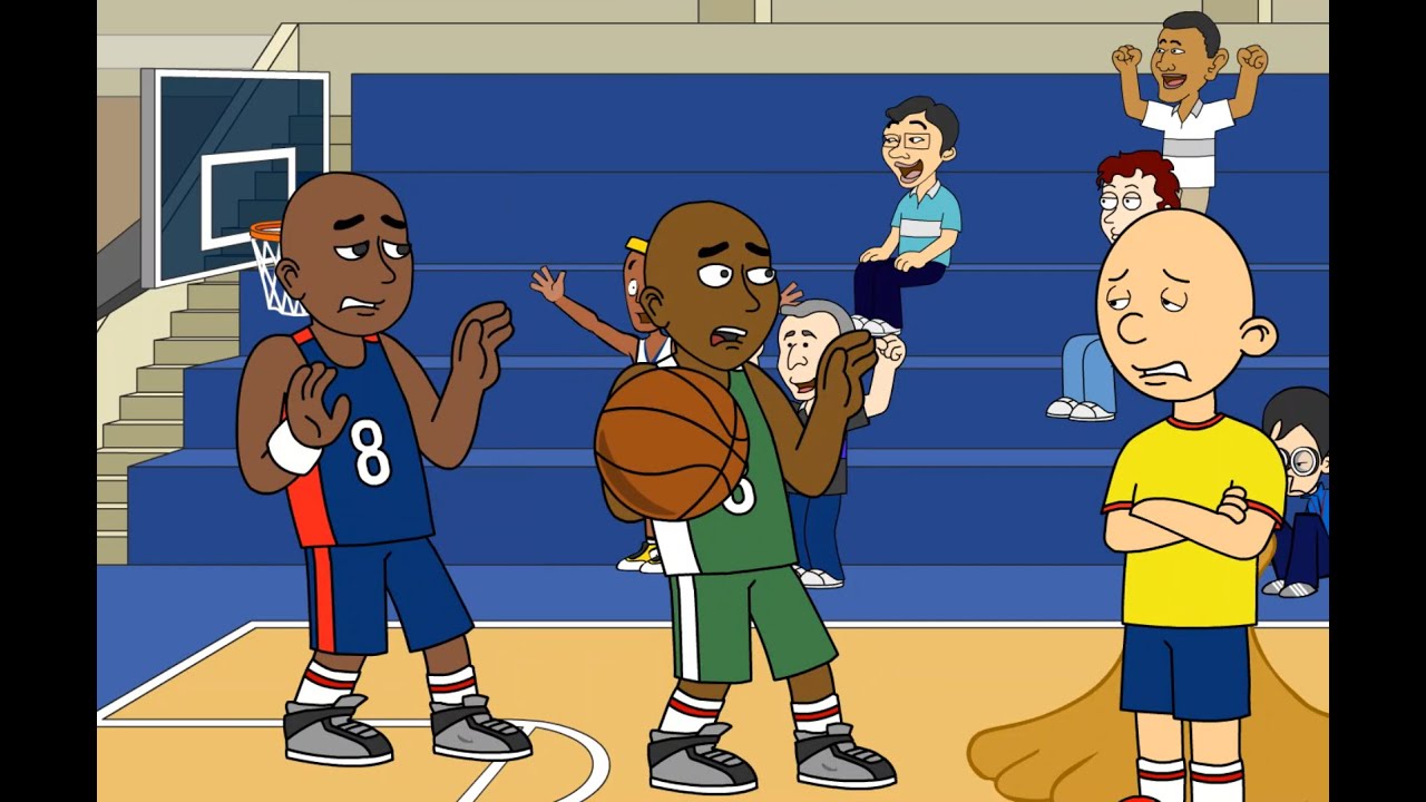 Caillou Plays in the NBA and Poops on the Court/Grounded