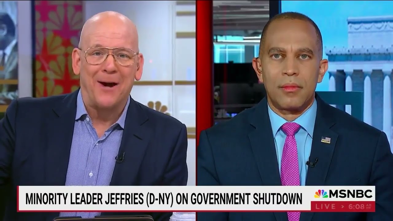 Лидер Джеффрис в программе Morning Joe на канале MSNBC