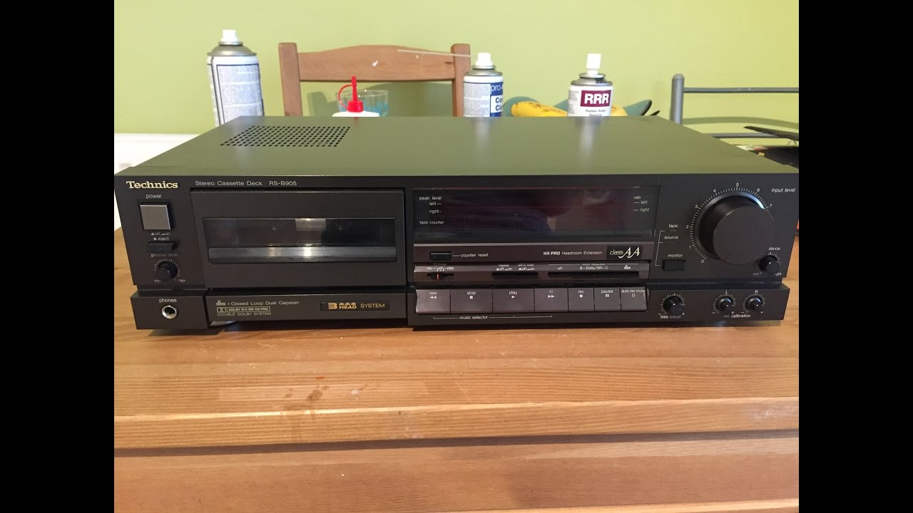 Technics RS-B905 Cassette Deck Demo - Recording with dbx (with service pictures)