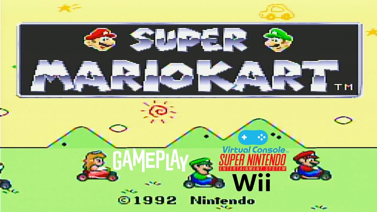 SNES WII VIRTUAL CONSOLE GAMEPLAY    SUPER MARIO KART SPECIAL CUP FAIL.