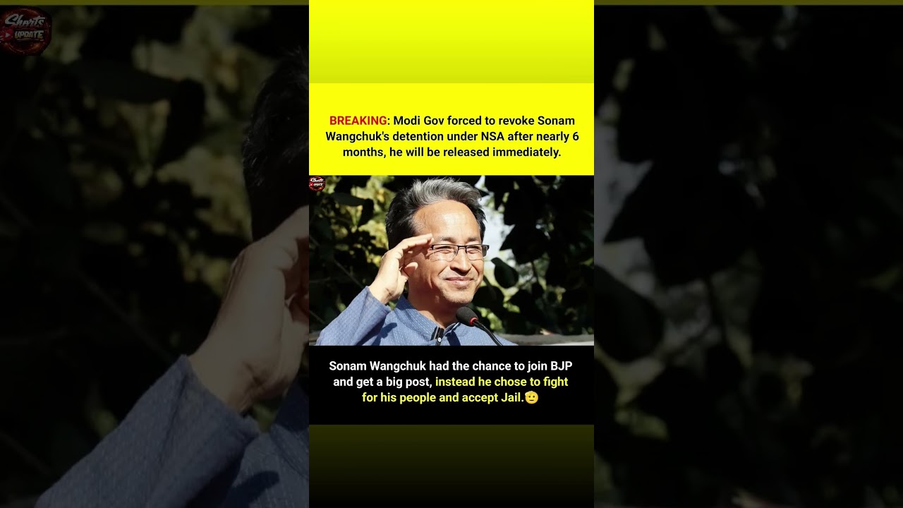 Sonam Wangchuk RELEASED! Govt Revokes NSA Detention After 6 Months #politics #trending #viral #news