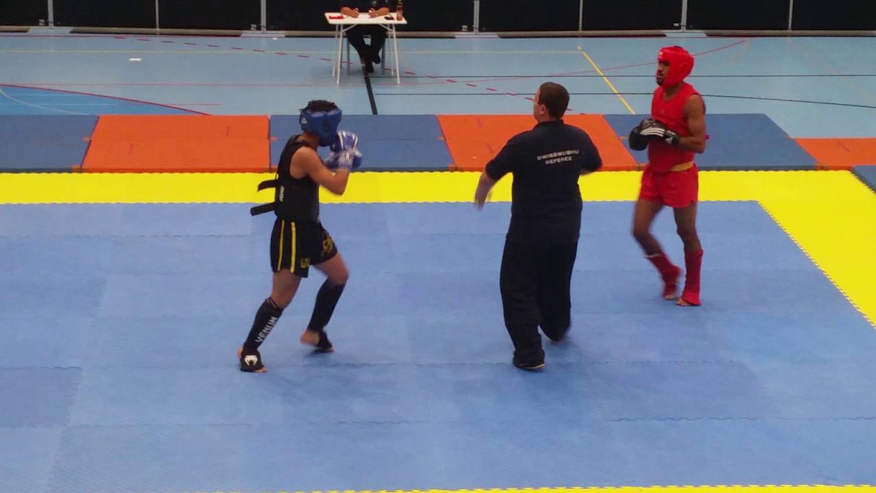 Abdulrashed omari  (Switzerland) vs (France) wushu (sanda light)70 kg final swiss open 2016