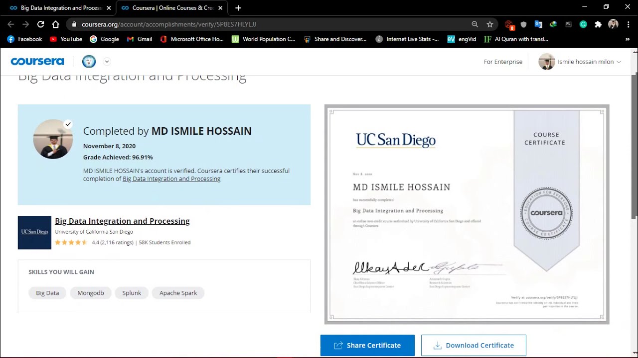 Big Data Integration & Processing || Week 1-6 Solution || Coursera | Big Data