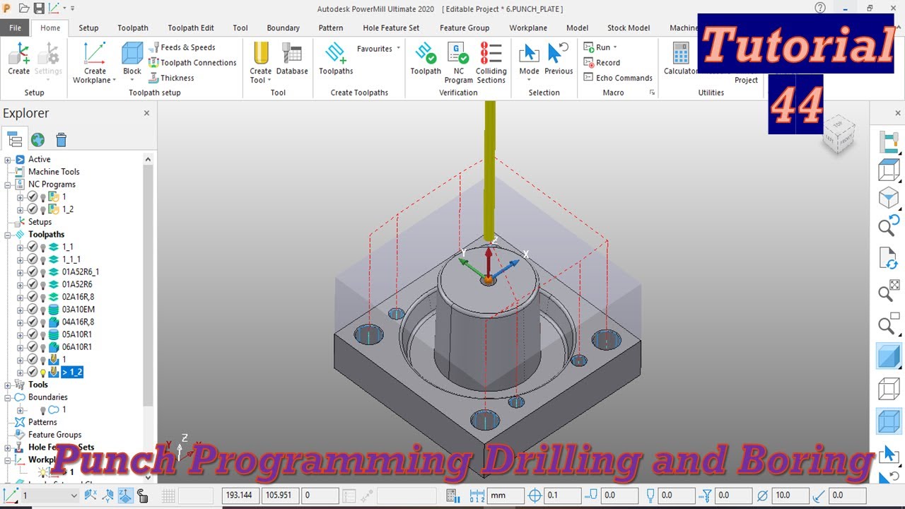 Powermill 2020 Punch Programming Complete Tutorial