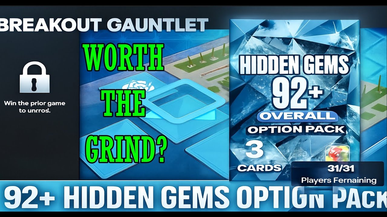 IS BREAKOUT GAUNTLET WORTH THE 16 HOUR GRIND FOR A 92+ HIDDEN GEMS OPTIONS PACK? YOU TELL ME MyTEAM