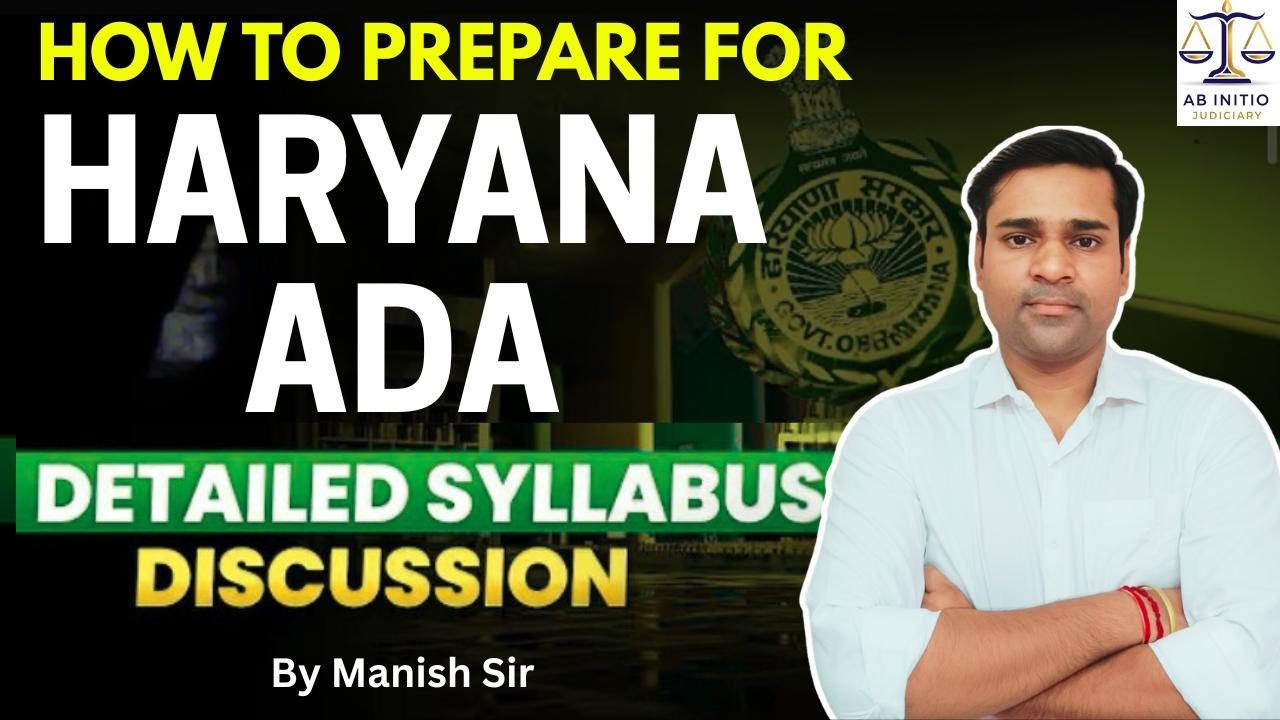 Haryana ADA Syllabus || By-Manish Sir || #abibitiojudiciary