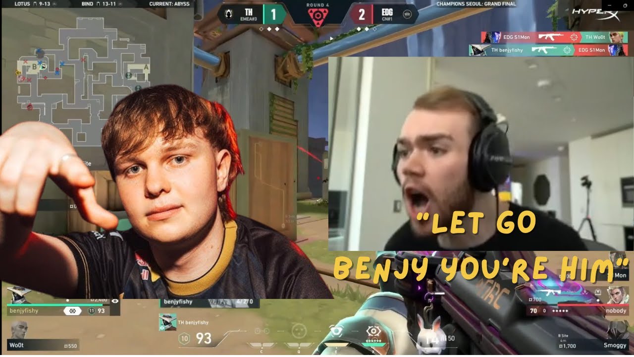 Mongraal REACT TO HIS EX TEAMMATE (benjyfishy) INSANE CLUTCH !! (TH vs. EDG)