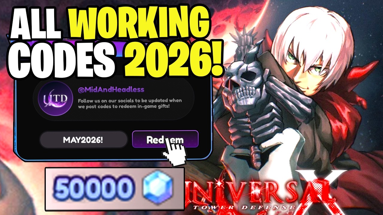 *NEW* ALL WORKING CODES FOR UNIVERSAL TOWER DEFENSE IN 2026! ROBLOX UNIVERSAL TOWER DEFENSE CODES