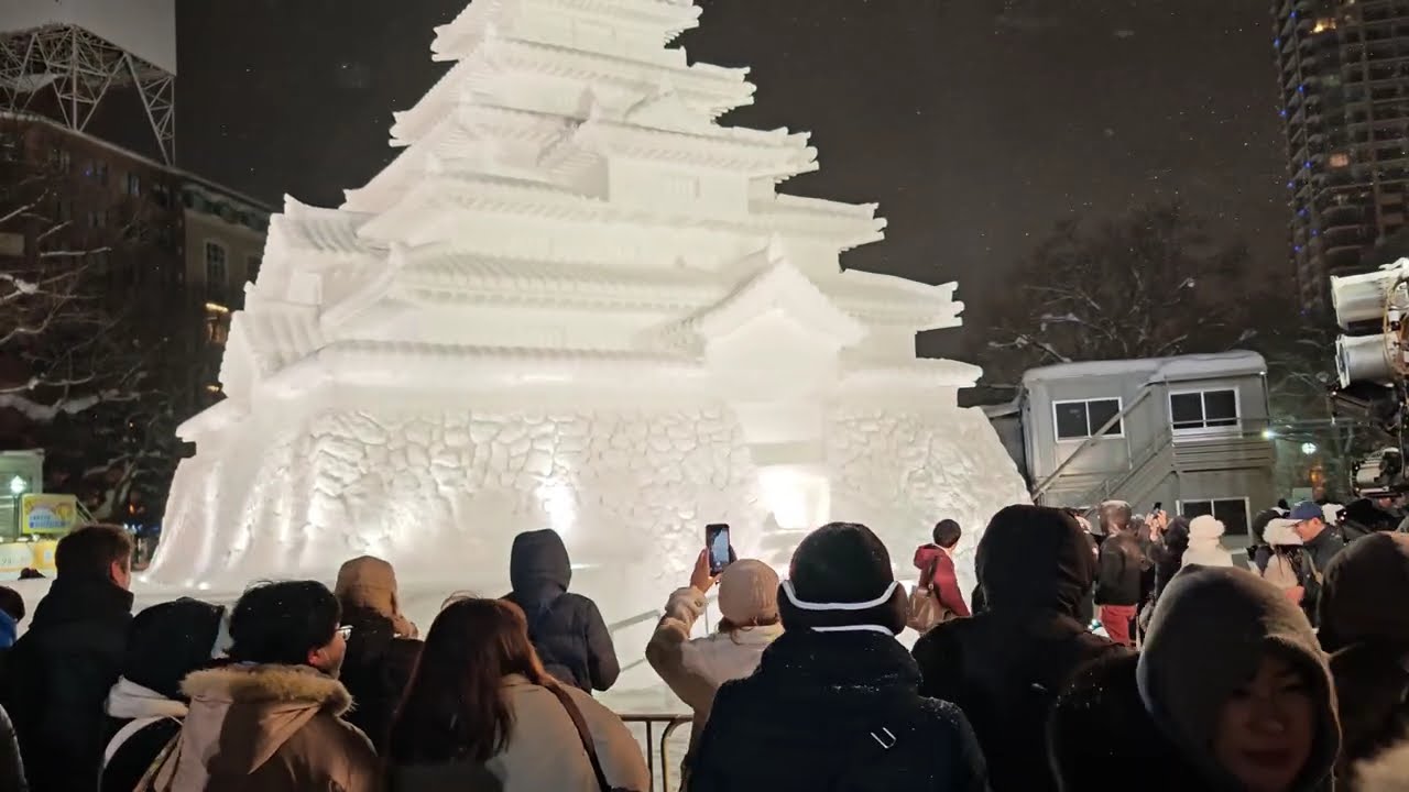 4K SAPPORO SNOW FESTIVAL 2026  LIGHT MAPPING LASER SHOW