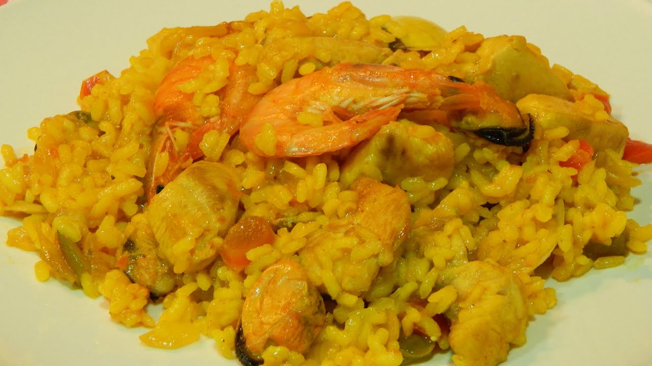 Receta fácil de arroz con pollo y marisco