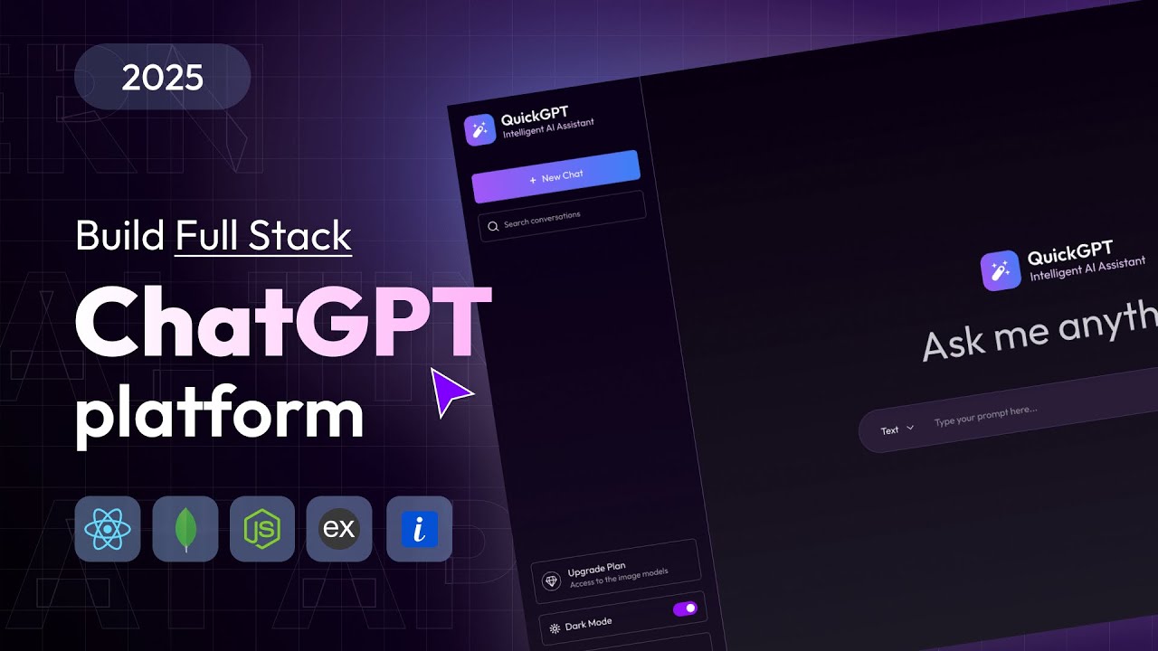 Build Your Own Full Stack ChatGPT using React js, OpenAI, ImageKit | AI MERN Stack Project
