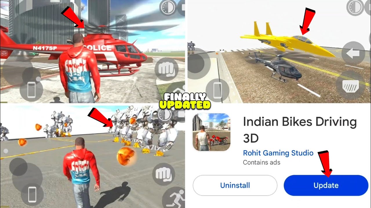 Finally Update Cheat Code Aa gya Indian Bikes Driving 3d | New Polic Helicopter+Robot Cheat Code 