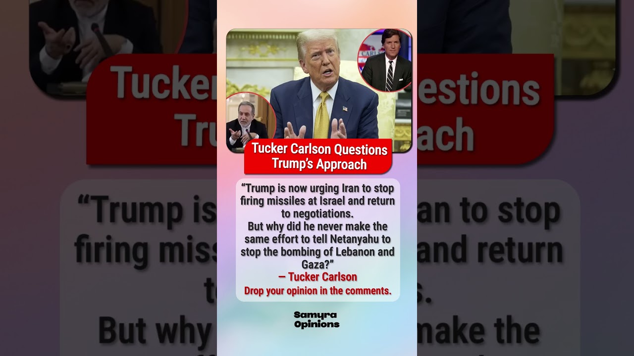 Tucker Carlson Challenges Trump on Iran, Gaza and Lebanon Policy #trendingnow