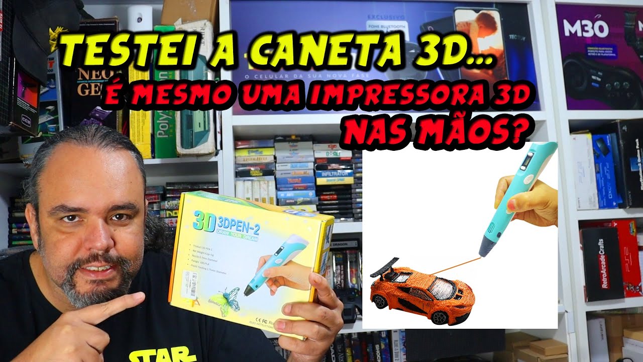 Testei uma caneta 3d Que dizem ser uma impressora 3d na palma da mão será?
