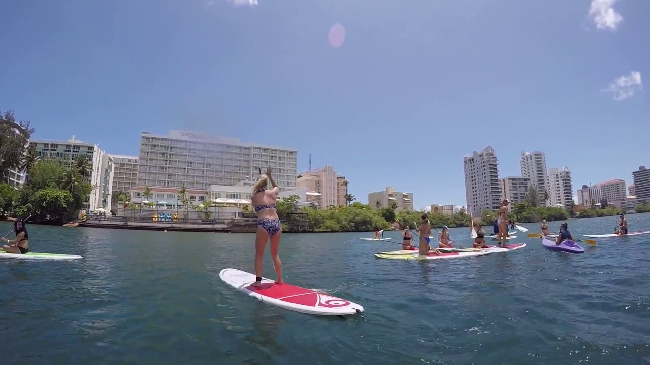 SUP Condado Lagoon, Puerto Rico | Playing with Manatees