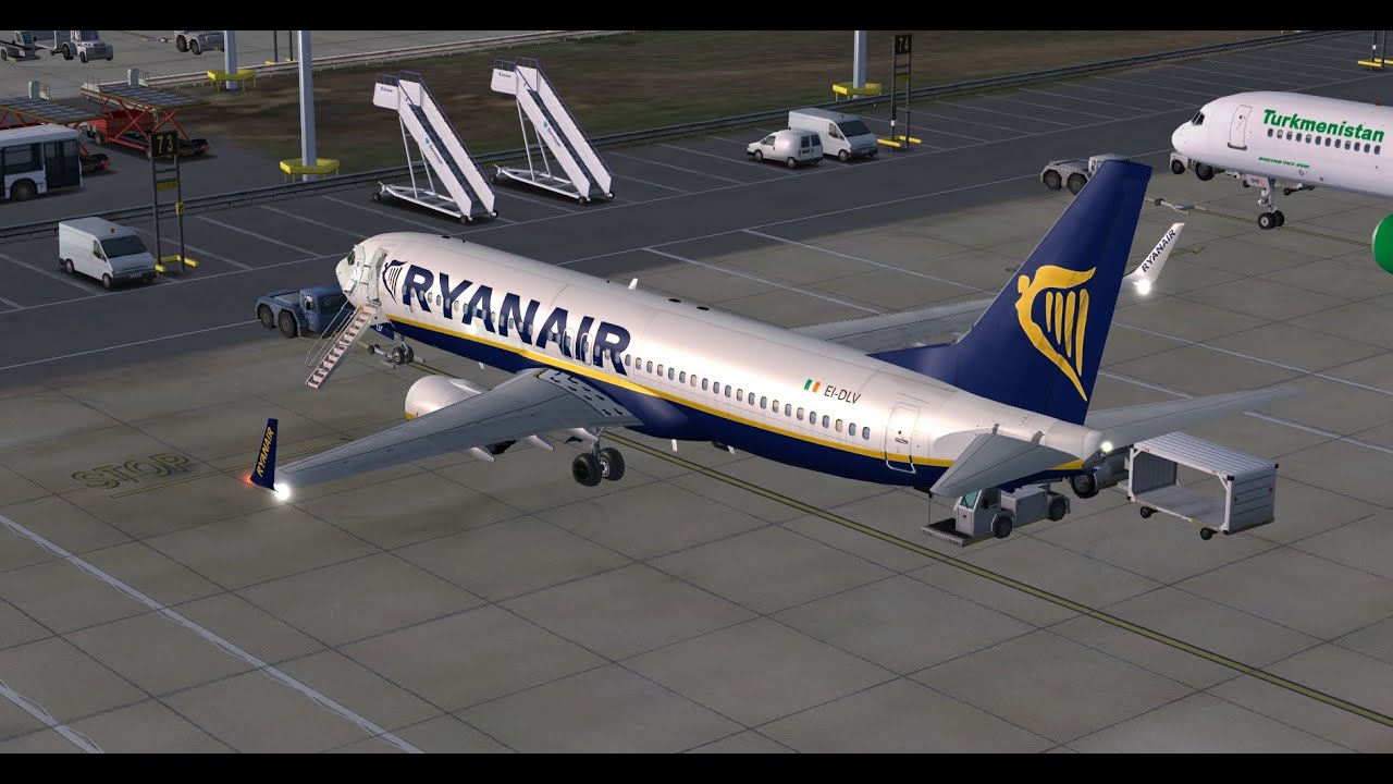 FSX: Birmingham, UK (EGBB) to Perpignan, France (LFMP) and back again in a Ryanair B737-800