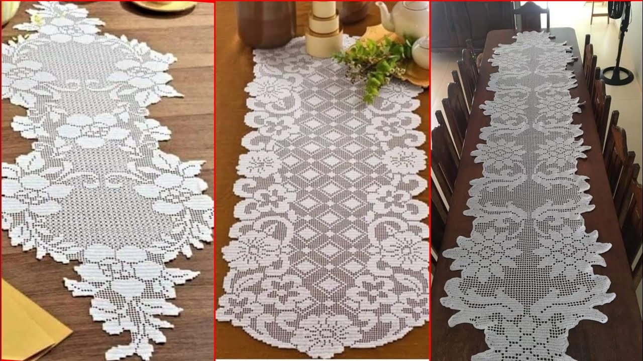 120 Different Crochet Fillet Table Runner Pattern Ideas #diy #crochet #trending 