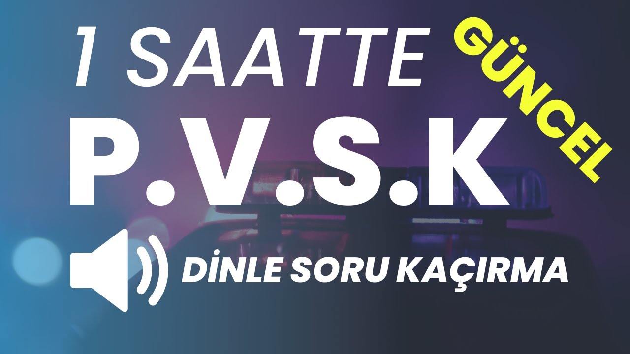 1 Saatte PVSK'yı bitir Soru Kaçırma! PVSK (2559) -  [GÜNCEL]