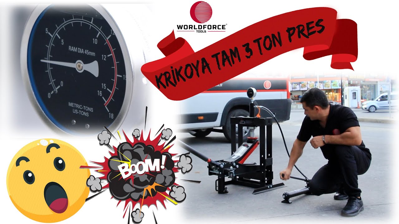 HİDROLİK KRİKOYA 3 TON PRES TESTİ