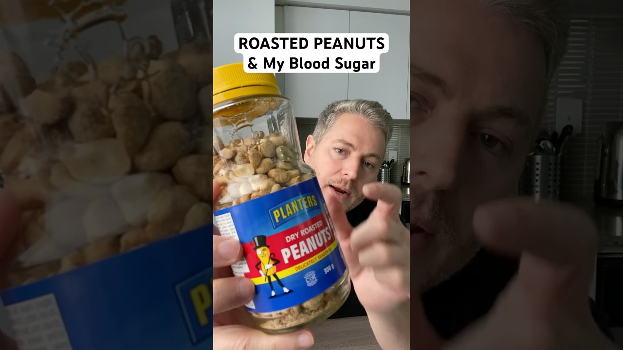 Dry roasted peanuts and my blood sugar. ￼#glucose #bloodsugar #insulinresistant1 #roastedpeanuts
