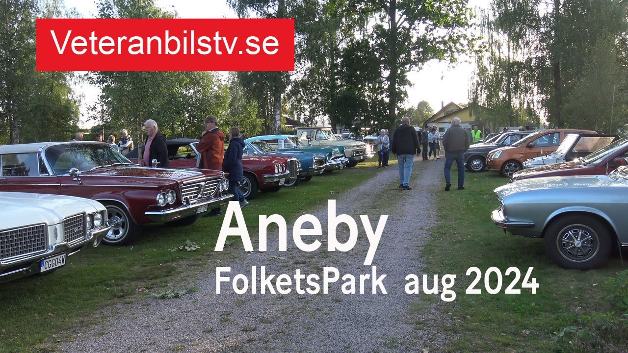 Veteranbilsträff Aneby 2024 Folkets Park