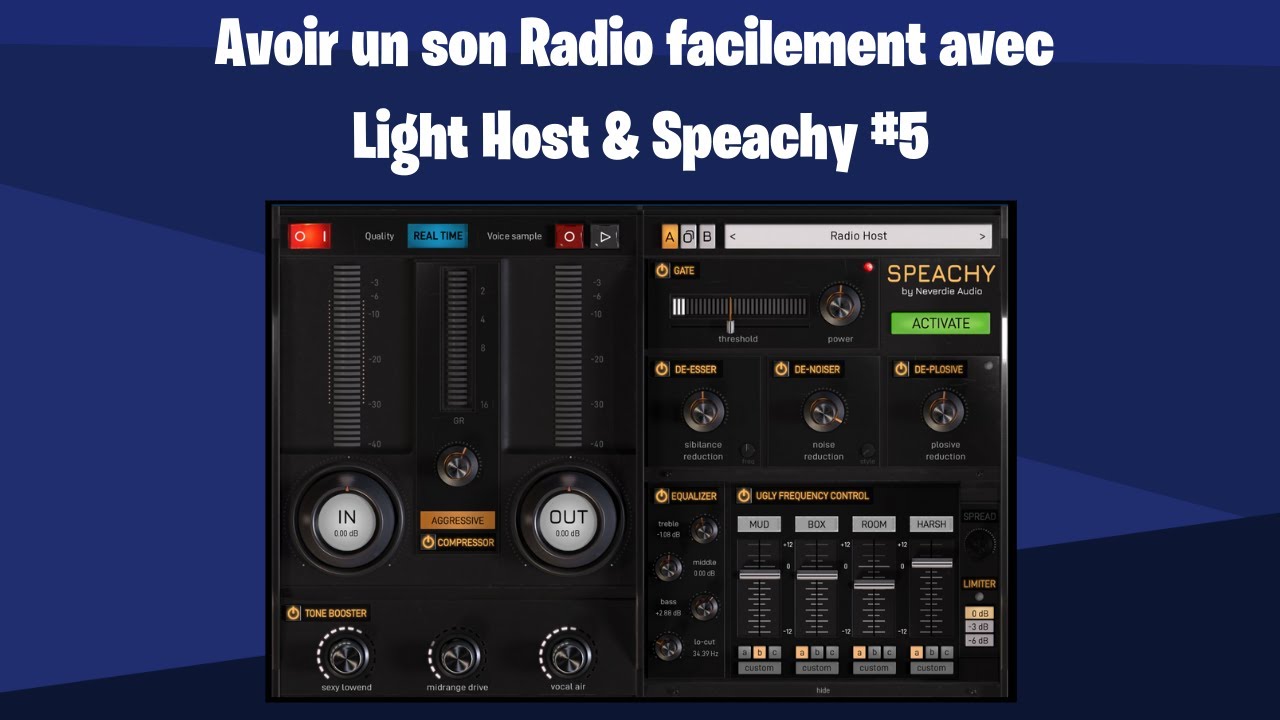 Avoir un son RADIO facilement avec Light Host & Speachy