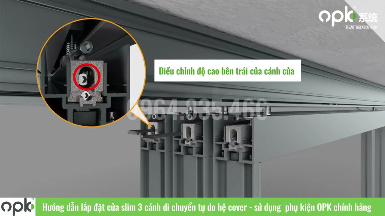 OPK hướng dẫn các bước lắp đặt cửa slim từ phụ kiện OPK nhanh - đơn giản - tiết kiệm thời gian nhé