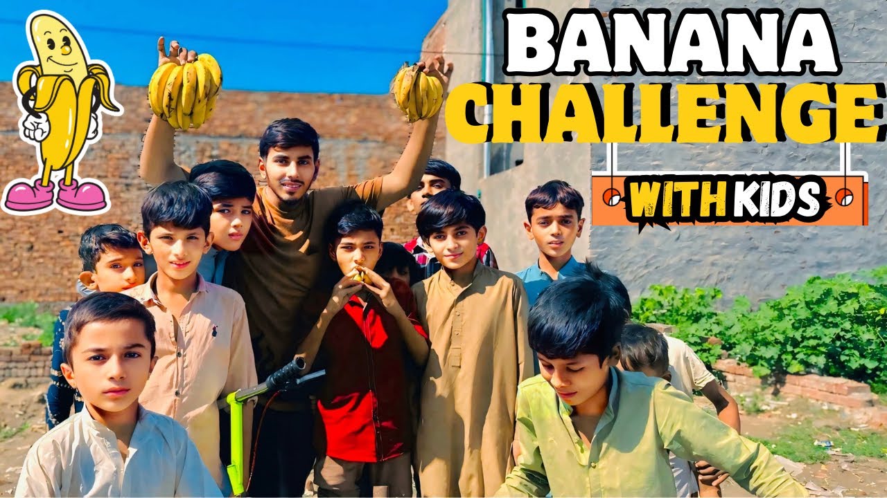 Funny Banana Challenge with Kids🍌 I No Hands Eating Game | Street Fun2025