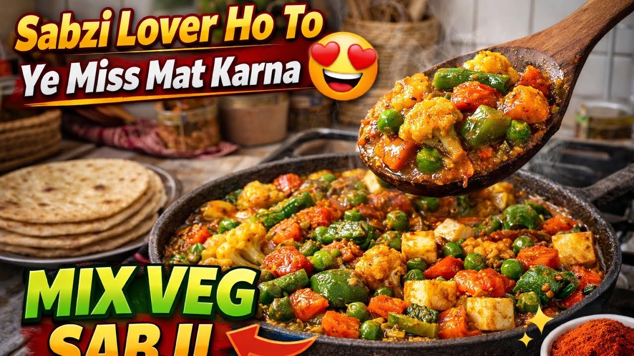 Aisi Mix Veg jo restaurant wala taste bhi fail ho jaye| #food #viral #cooking 
