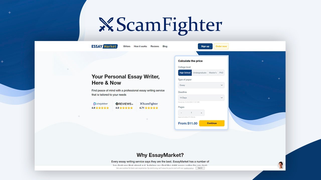 EssayMarket.net review | ScamFighter guide on getting your papers