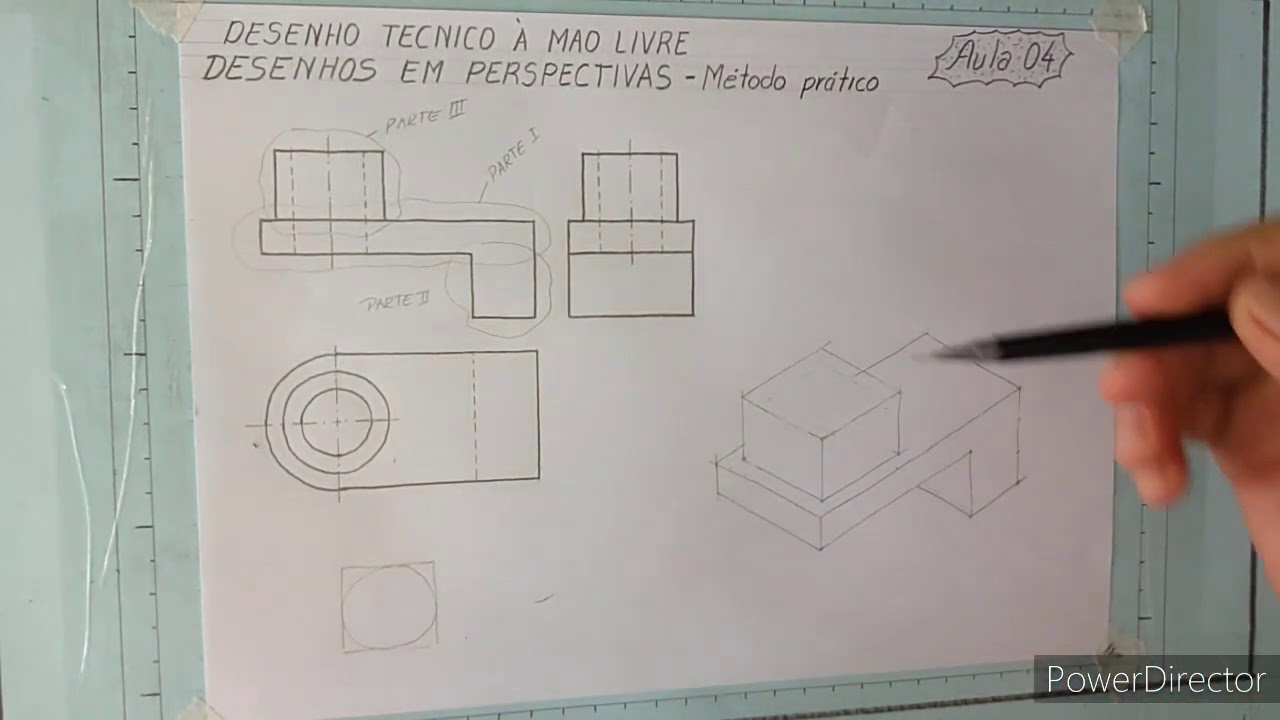 Desenho Técnico à mão livre Aula04   Perspectivas   Video05