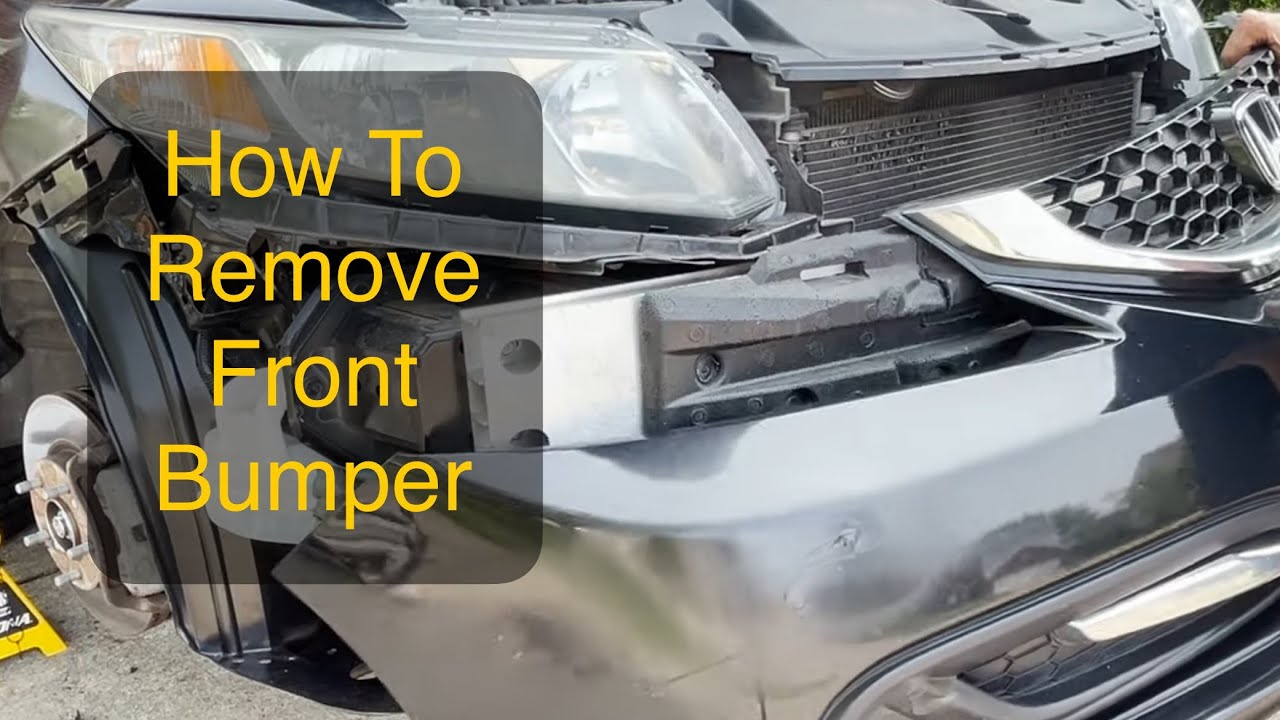 How to Remove the Front Bumper on a 9th generation Honda Civic (2012 - 2015)