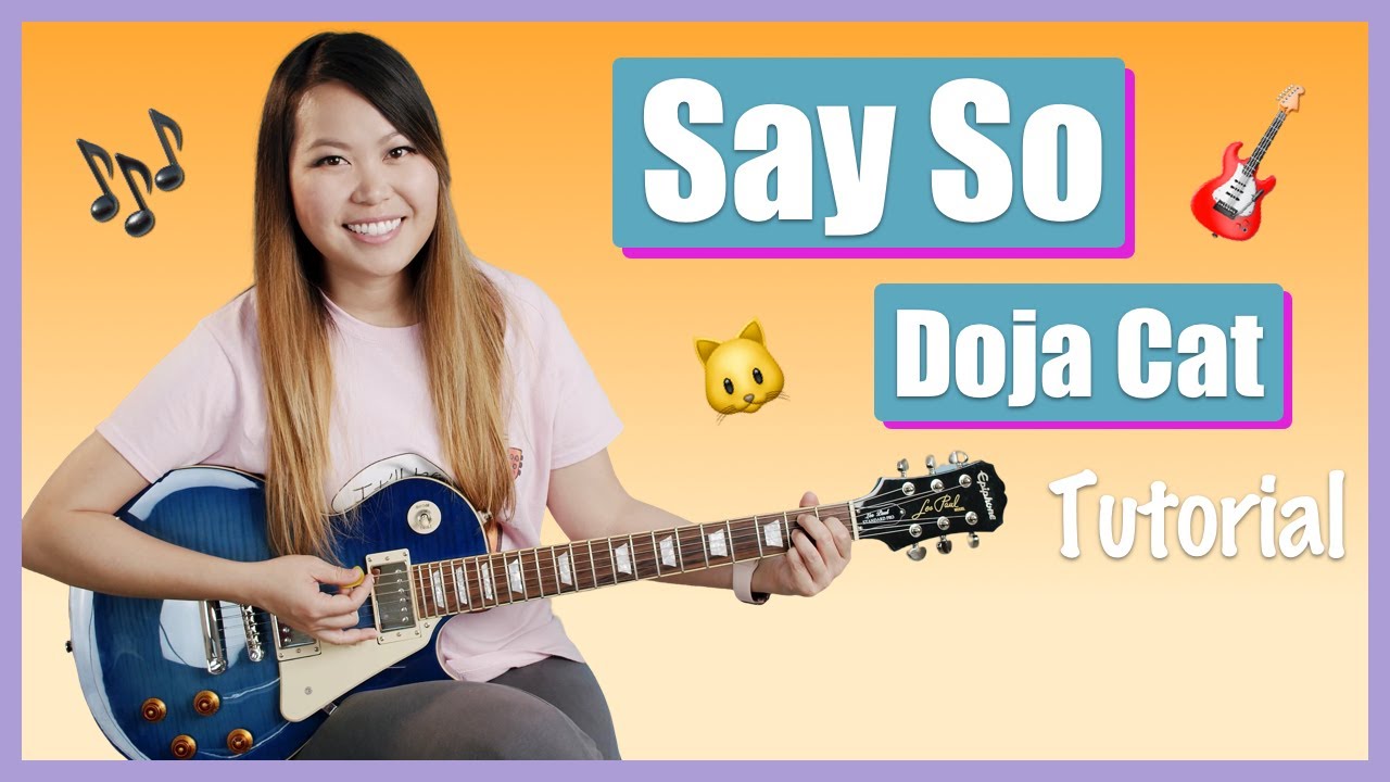 Say So Guitar Lesson Tutorial EASY - Doja Cat [Chords|Strumming|Full Cover] (No Capo!)
