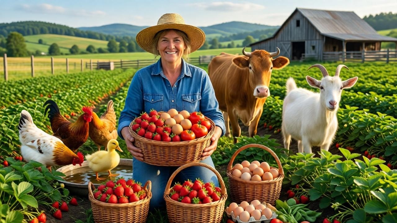 Slow Living in the Countryside | Fresh Harvest, Farm Animals & Quiet Mornings